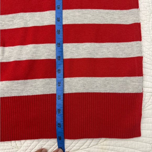 Free People Coastal Striped Cherry Gray Pullover- Size XL - Picture 7 of 10